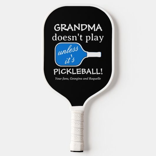 Oma Funny Pickleball Humor Schattige Fun Typografi Paddle (Achterkant)