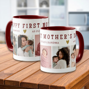 Oma Gelukkig 1e Moederdag 5 Foto Maroon Mok