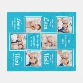 Oma gepersonaliseerd trendy 6 foto grootmoeder fleece deken (Voorkant (Horizontaal))