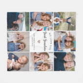 Oma Gepersonaliseerde 8-foto Collage Fleece Deken (Voorkant (Horizontaal))