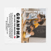 Oma Gepersonaliseerde foto Gift van Kinder Fleece Deken (Voorkant (Horizontaal))