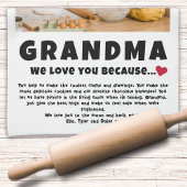 Oma Gepersonaliseerde foto Gift van Kinder Theedoek