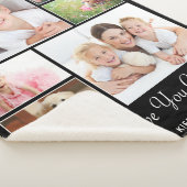 Oma gepersonaliseerde zwarte foto sherpa deken (3/4)