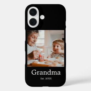 Oma Geregistreerde Zwarte Foto Cadeau iPhone 16 Hoesje