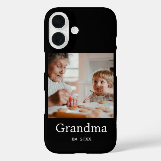 Oma Geregistreerde Zwarte Foto Cadeau Case-Mate iPhone Case (Achterkant)