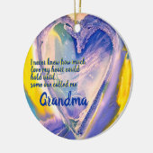 Oma geschilderd hart Ornament (Links)