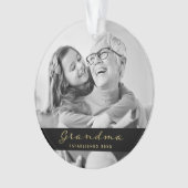 Oma gevestigd | Foto Hart Zwart en Goud Ornament (voorkant)