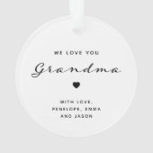 Oma gevestigd | Foto: Heart Black and White Ornament (achterkant)