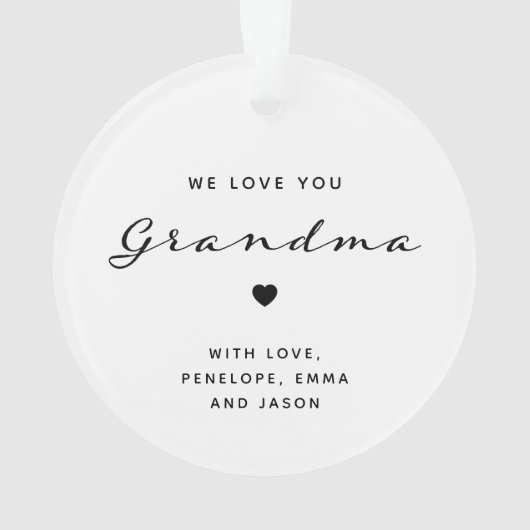 Oma gevestigd | Foto: Heart Black and White Ornament (achterkant)