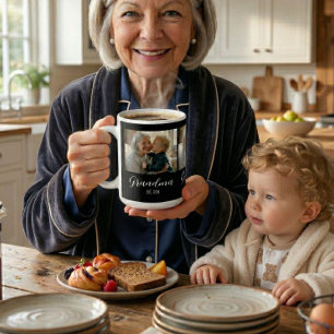 Oma Gevestigd Foto Wit Schrift Tekst Koffiemok