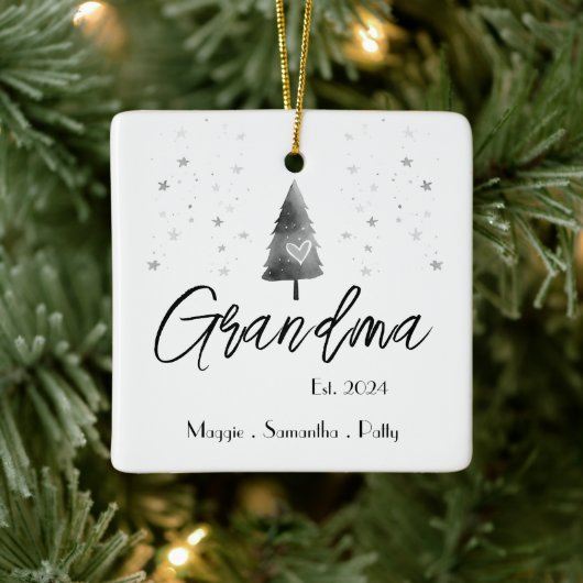 Oma gevestigd gepersonaliseerde elegante keramisch ornament (Boom)