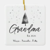 Oma gevestigd gepersonaliseerde elegante keramisch ornament (Voorkant)