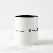 Oma gevestigd | Grandma Gift Tweekleurige Koffiemok (Center)