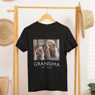 Oma Gevestigde Typografie Foto T-shirt