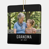 Oma Geword Foto Keramisch Ornament (Links)