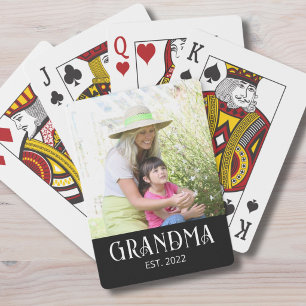 Oma Geword Foto Pokerkaarten