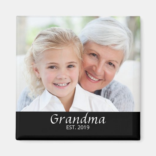 Oma geworden foto cadeau magneet (Voorkant)