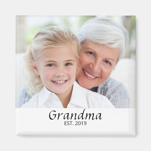 Oma geworden foto cadeau magneet (Voorkant)