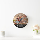 Oma Gewordene Script Geschenk Foto Ronde Klok (Huis)