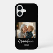 Oma Gewordt Foto Wit Schrift Tekst iPhone 16 Hoesje (Achterkant)