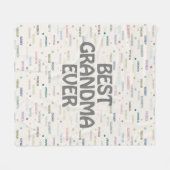 Oma Gift Kleinkinderen 5-7 Namen Fleece Deken (Voorkant (Horizontaal))