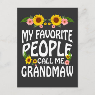 Oma Gift Mijn favoriete mensen noemen me oma Briefkaart