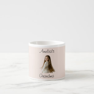 Oma Gift – Naam en foto van kleinkind - Espresso Kop