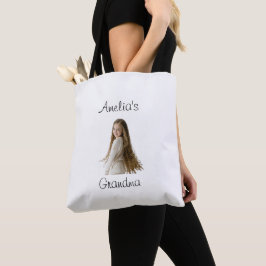 Oma Gift – Naam en foto van kleinkind - Tote Bag