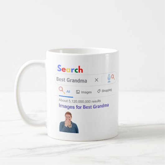 Oma Gift van kleinkinderen kleinzoon kleindochter Koffiemok (Links)