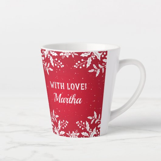 Oma Gift, Van Naam, Kerstmis Feestelijk Latte Mok (Rechts)