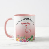 Oma Glamingo Flamingo Pink Tropische Naam Foto Mok (Links)