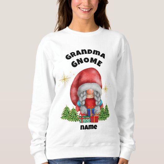 Oma Gnome Kerstsweatshirt Trui (Voorkant)