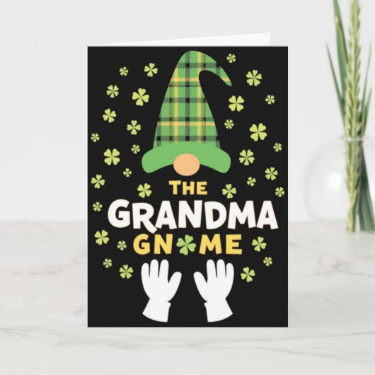 Oma-gnome Lucky St. Patricks kaart (Voorkant)