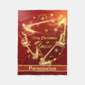 oma golden christmas - tekst fleece deken (Voorkant)