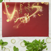 oma golden text theedoek (Gevouwen)