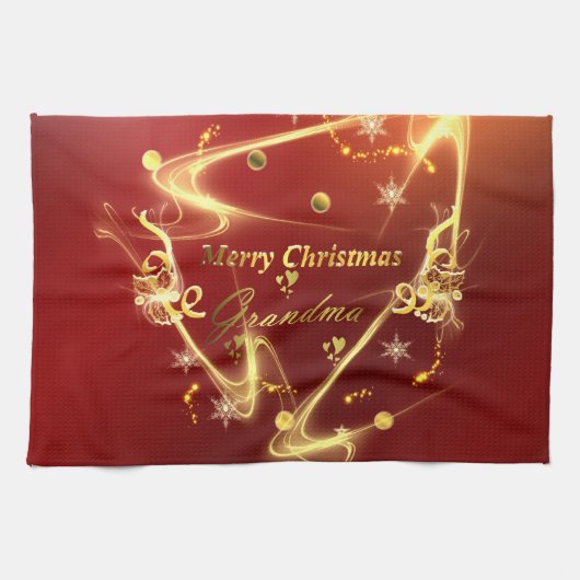 oma golden text theedoek (Horizontaal)