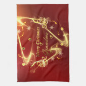 oma golden text theedoek (Verticaal)