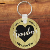 Oma Grandchildren Persoonlijke naam We houden van  Sleutelhanger (Voorkant)