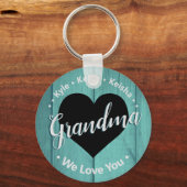 Oma Grandchildren Persoonlijke naam We houden van  Sleutelhanger (Voorkant)