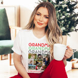 Oma Grandkid Familie Afbeelding Collage Kerst T-shirt<br><div class="desc">Vier de band tussen oma en haar kleinkinderen met het oma Grandkid Family Afbeelding Collage Christmas T-Shirt. Met dit aangepaste foto-shirt kunt u een prachtige collage van maximaal 8 gekoesterde familiefoto's creëer, waardoor het een zinvolle en unieke manier is om de gedeelde liefde en herinneringen te laten zien. Perfect voor...</div>