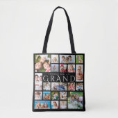 Oma GRANDKIDS MAKE LIFE GRAND 21 Fotocollage Tote Bag (Voorkant)