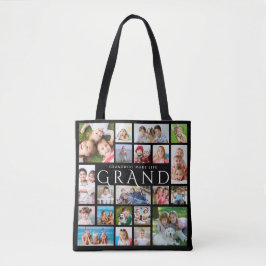 Oma GRANDKIDS MAKE LIFE GRAND 21 Fotocollage Tote Bag