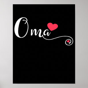 Oma Grandma Funny Birthday Gift Oma Lover Poster