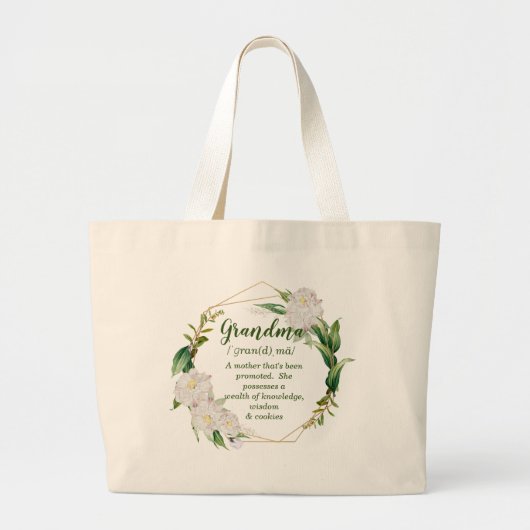 Oma Grandma Grandmoeder betekenis Grote Tote Bag (Voorkant)
