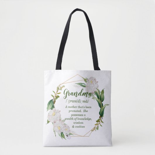 Oma Grandma Grandmoeder betekenis Tote Bag (Voorkant)