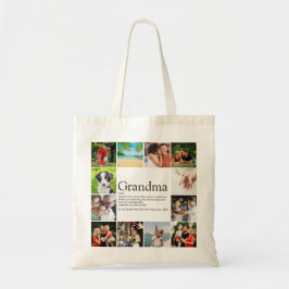 Oma, Grandmoeder Definition 12 Foto Collage Tote Bag