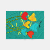 Oma Grandmoeder Fleece Blanket Blauwgroen blauw (Voorkant (Horizontaal))