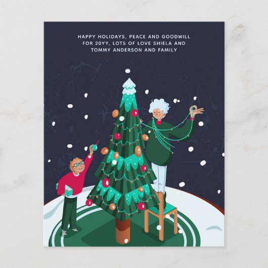 Oma Grandsom Decorting kerstboom Aangepast (Voorkant)