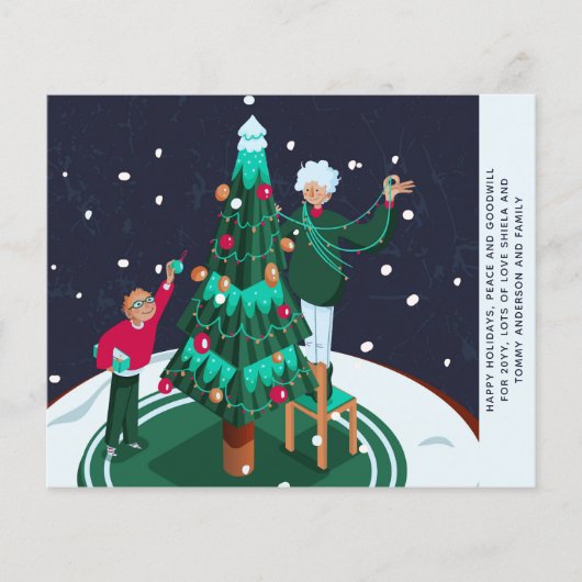 Oma Grandsom versiert kerstboom op maat (Voorkant)