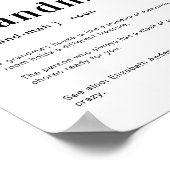 Oma, Granny, oma, Nana Definition Poster (Hoek)